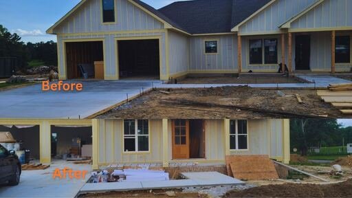 Before and After Concrete Driveway | Cullman AL